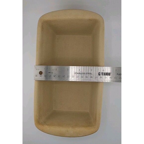 Pampered Chef Stoneware Loaf Pan Bread Meatloaf Made in USA Family Heritage - Picture 4 of 12